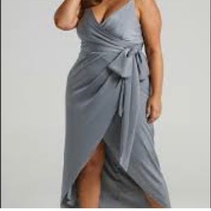 NWT satin wrap dress
